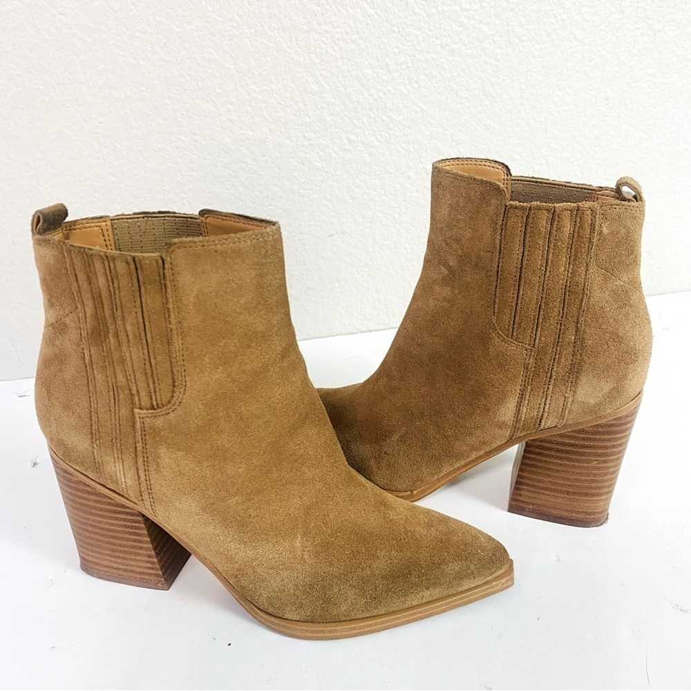 Marc Fisher Oshay Suede Leather Pointed Toe Bootie Size 7
